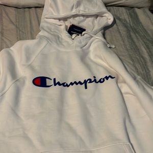 White champion hoodie XL